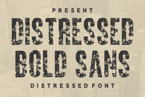 Command Attention with the Raw, Industrial Power of Distressed Bold Sans