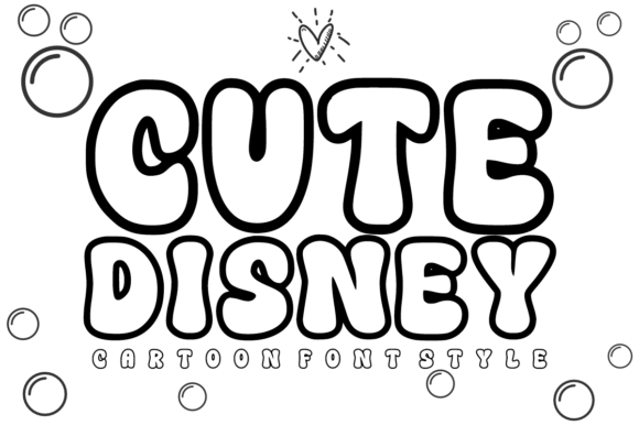 Cute Disney: Your Whimsical Outline Font for Magical Designs